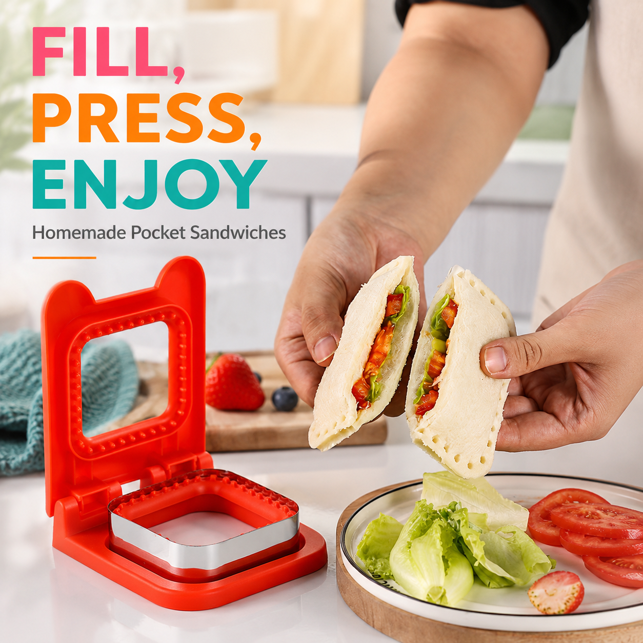 Model Kit For Beginners - Pocket Sandwich Maker Stainless Steel Bread