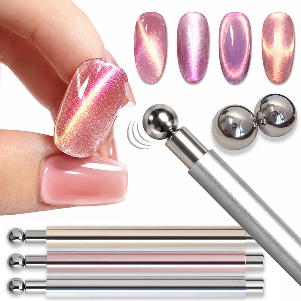 Sanding Stick Set - 1/2Pcs Nail Cat Eye Magnetic Ball