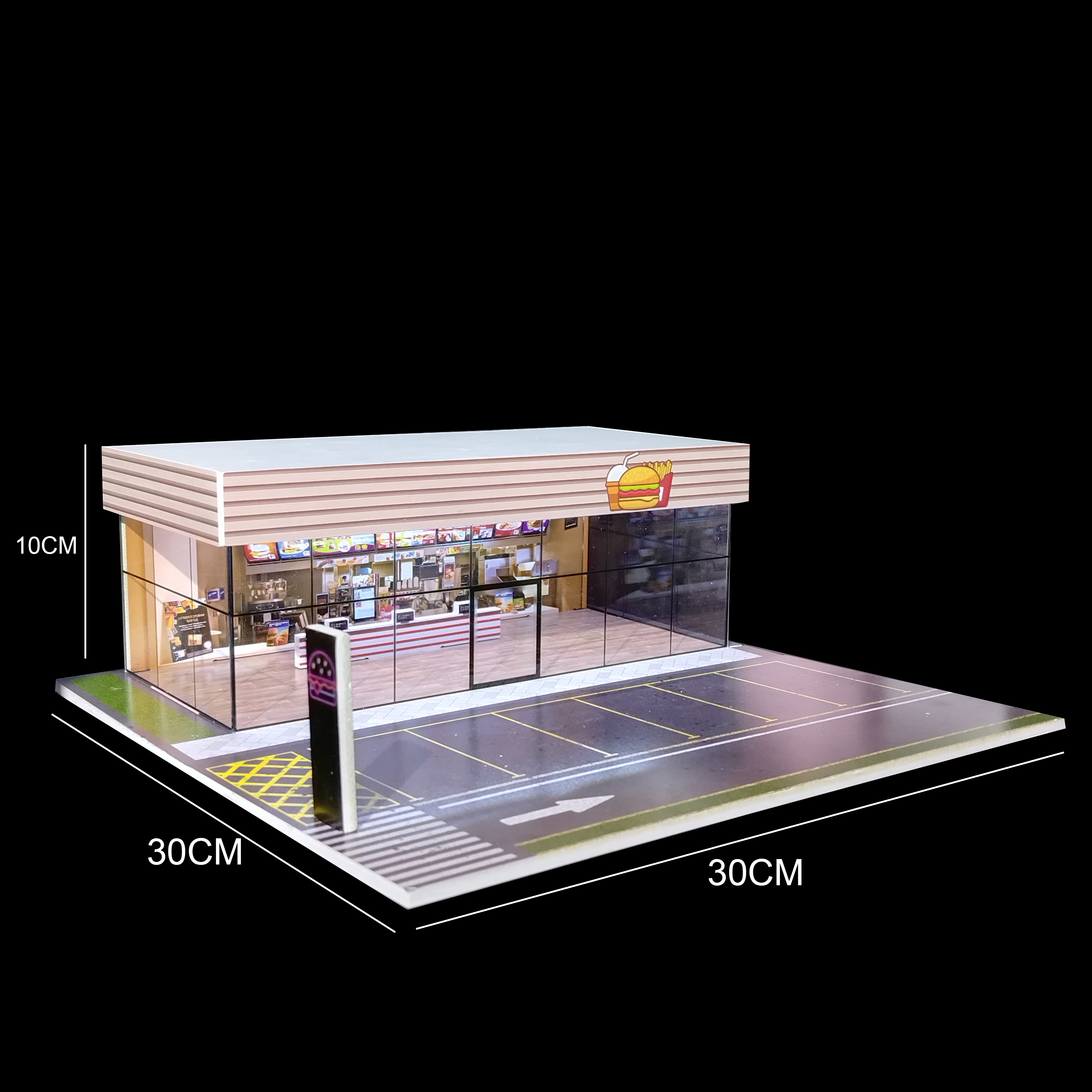 1/64 Scale LED Car Garage Dior - огляд і ціна Model Kit Display Case