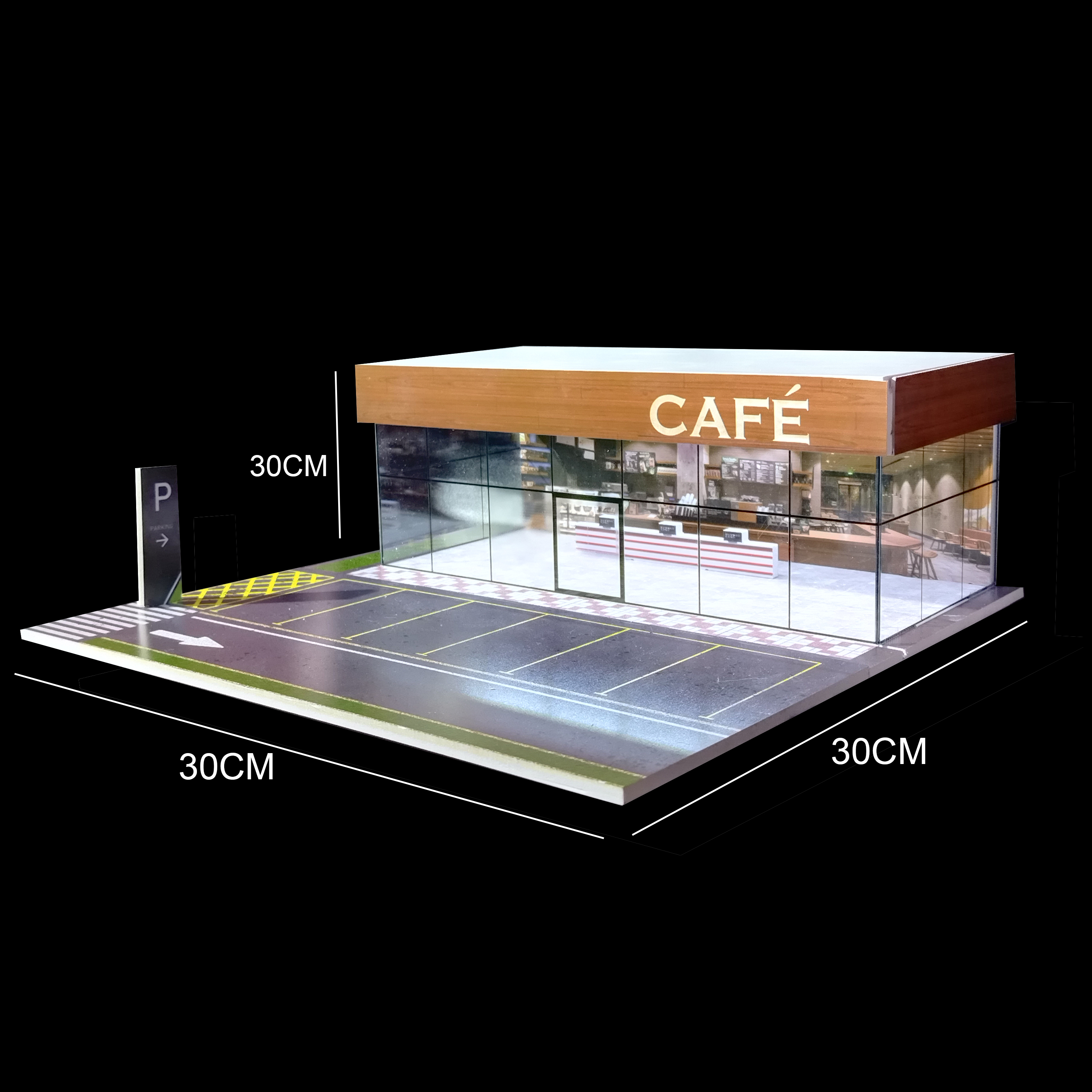 1/64 Scale LED Car Garage Dior - огляд і ціна Model Kit Display Case