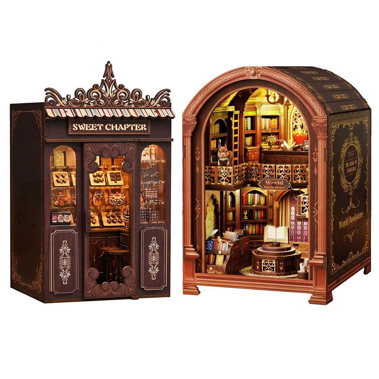 DIY Wooden Book Nook Shelf Ins - огляд і ціна Model Kit Glue