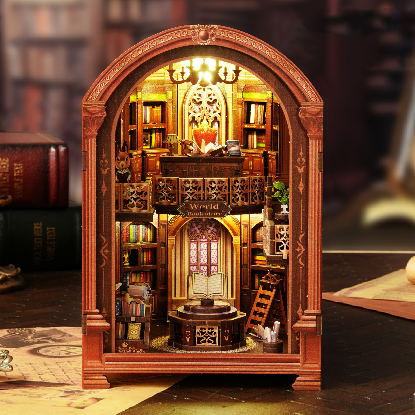DIY Wooden Book Nook Shelf Ins - огляд і ціна Model Kit Glue