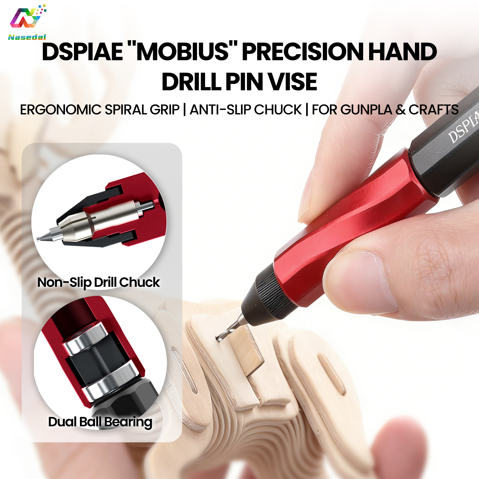 DSPIAE AT-MHD Mobius Hand Dril - огляд і ціна Model Kit Vise