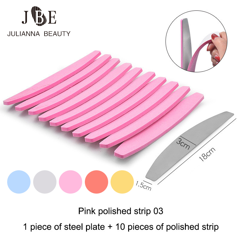 1 set (10 pcs) Pink Sponge Nai - огляд і ціна Sanding Stick Set