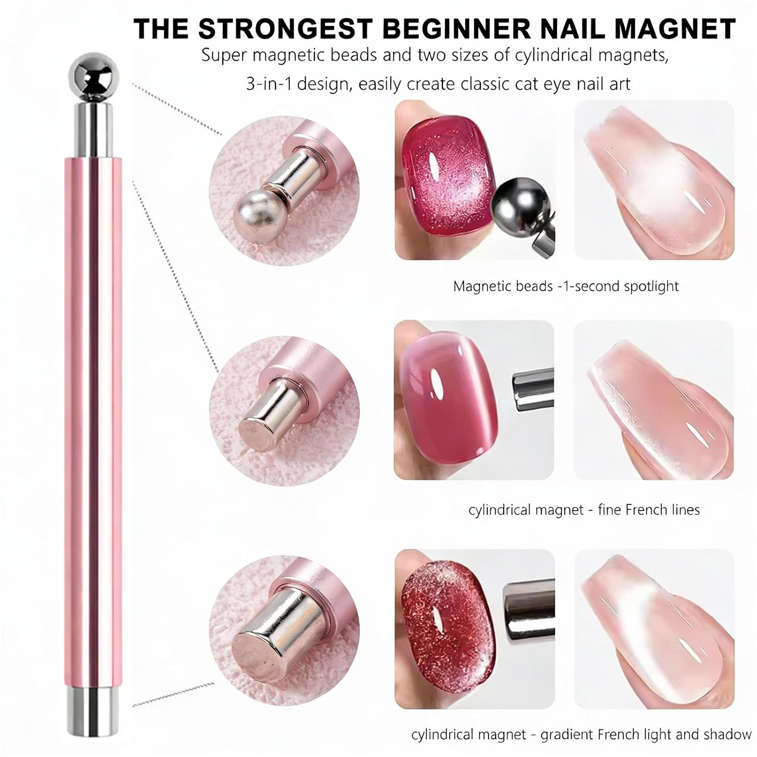 10Pcs Cat Eye Nail Magnet Set  - огляд і ціна Sanding Stick Set