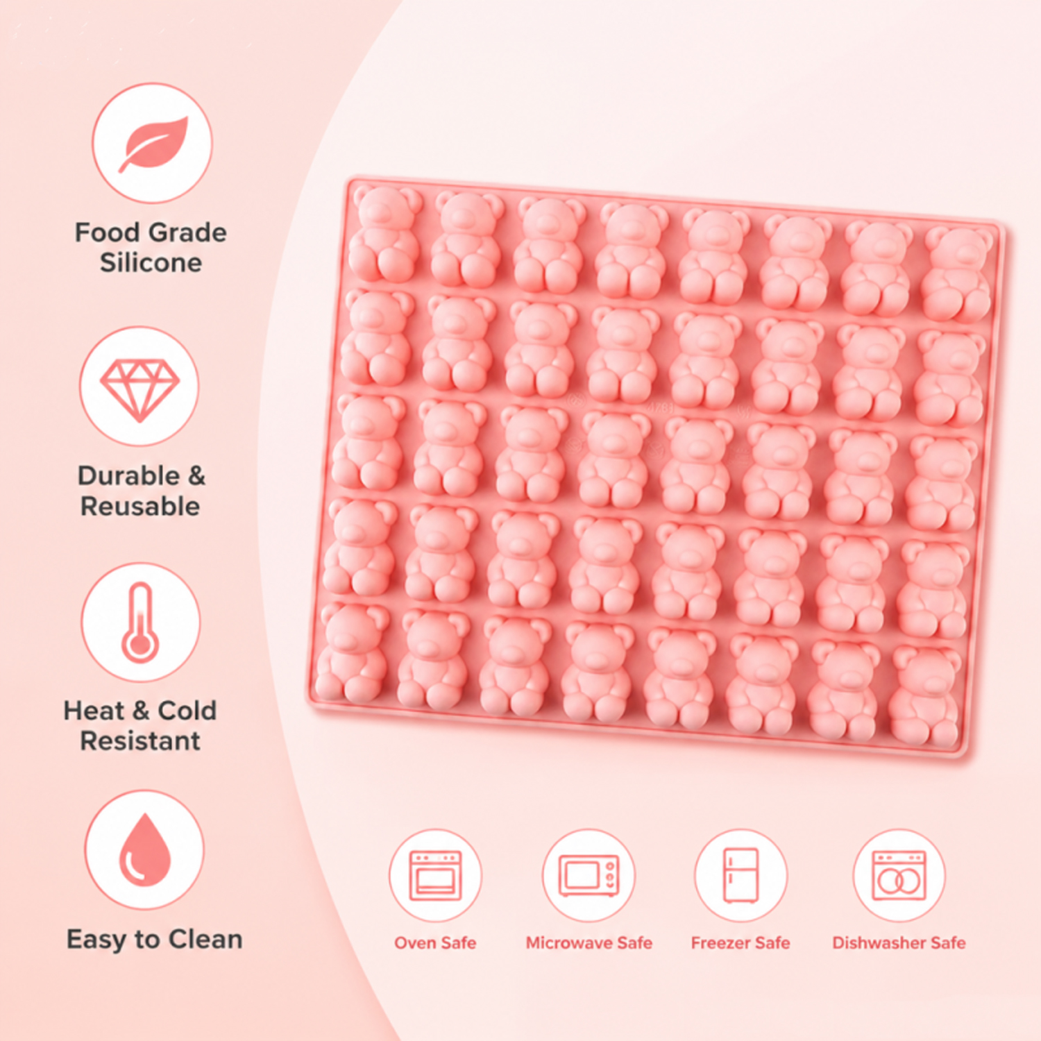 40-Cavity Bear-Shaped Silicone - огляд і ціна Model Kitchen Set