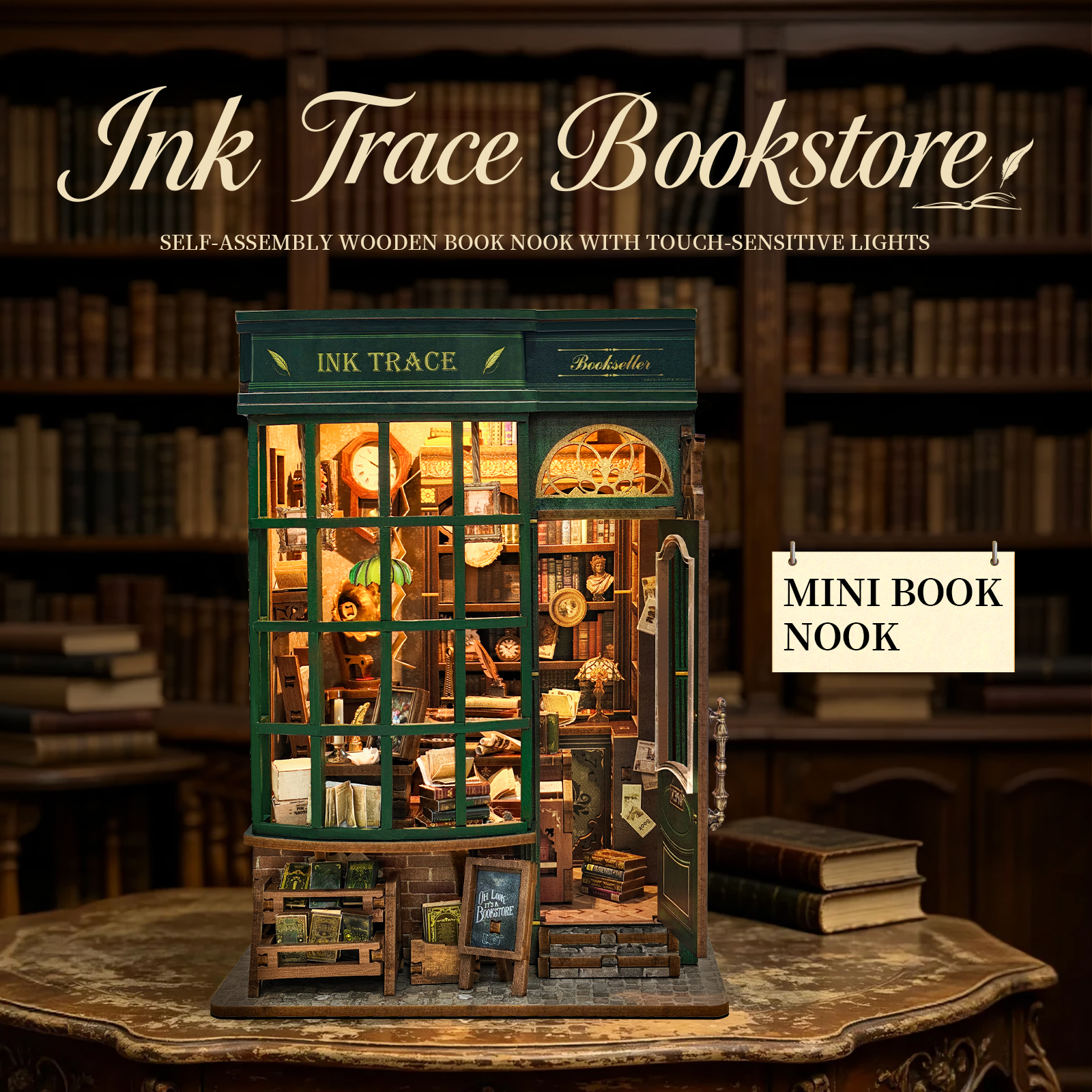 DIY 3D Wooden Ink Trace Bookst - огляд і ціна Model Kit Glue