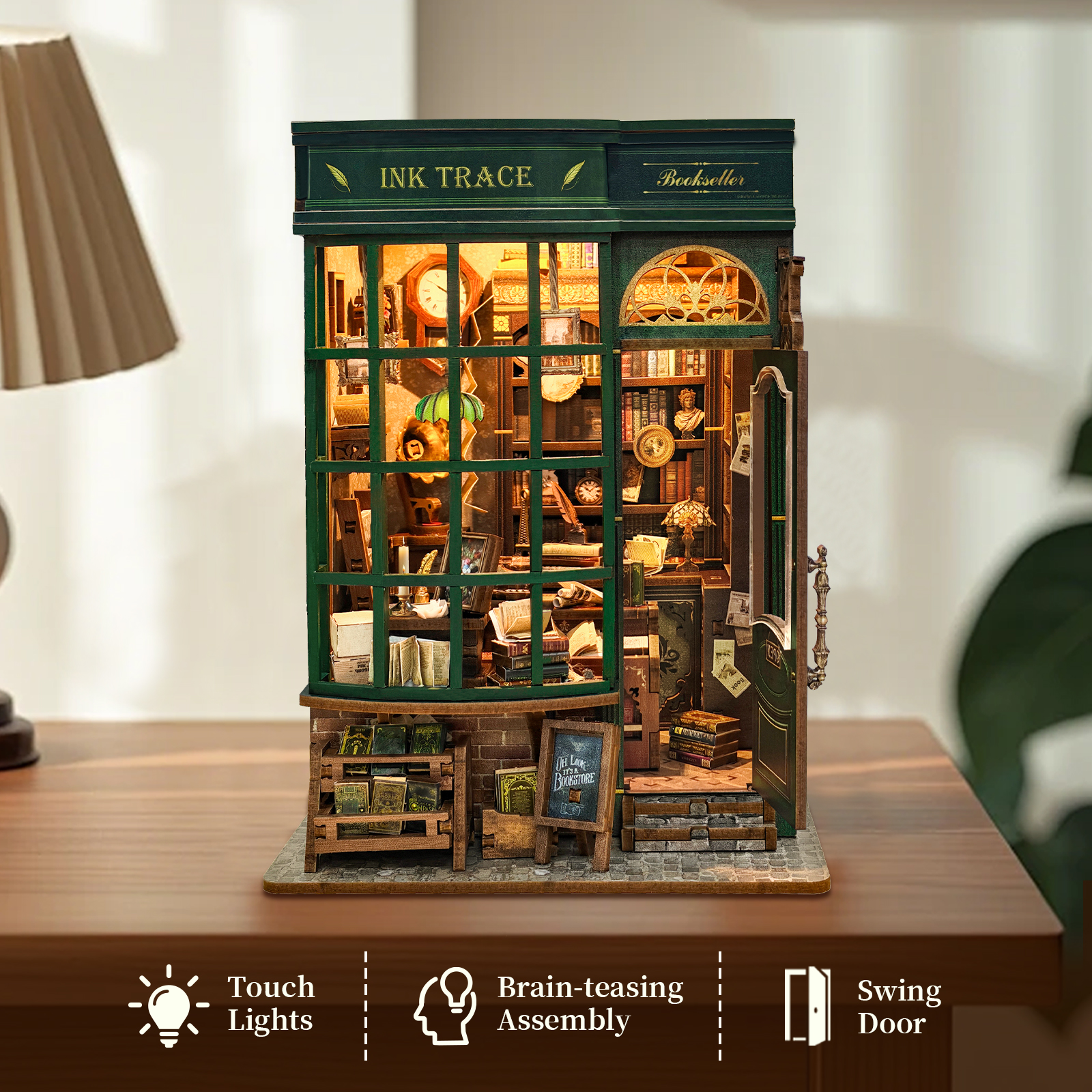 DIY 3D Wooden Ink Trace Bookst - огляд і ціна Model Kit Glue