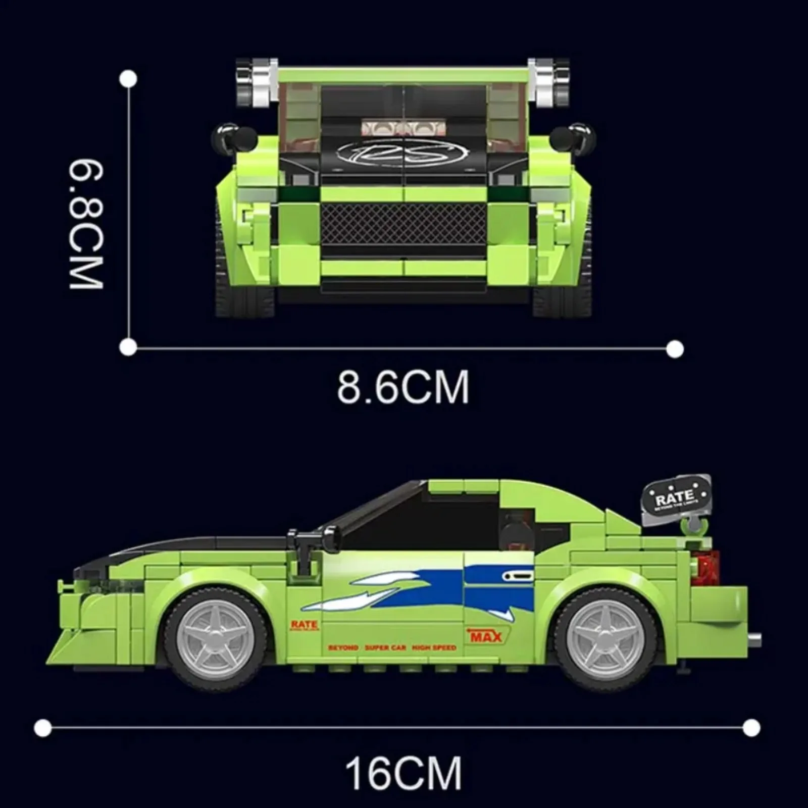 Mould King 27033 338PCS Racing - огляд і ціна Model Kit Display Case