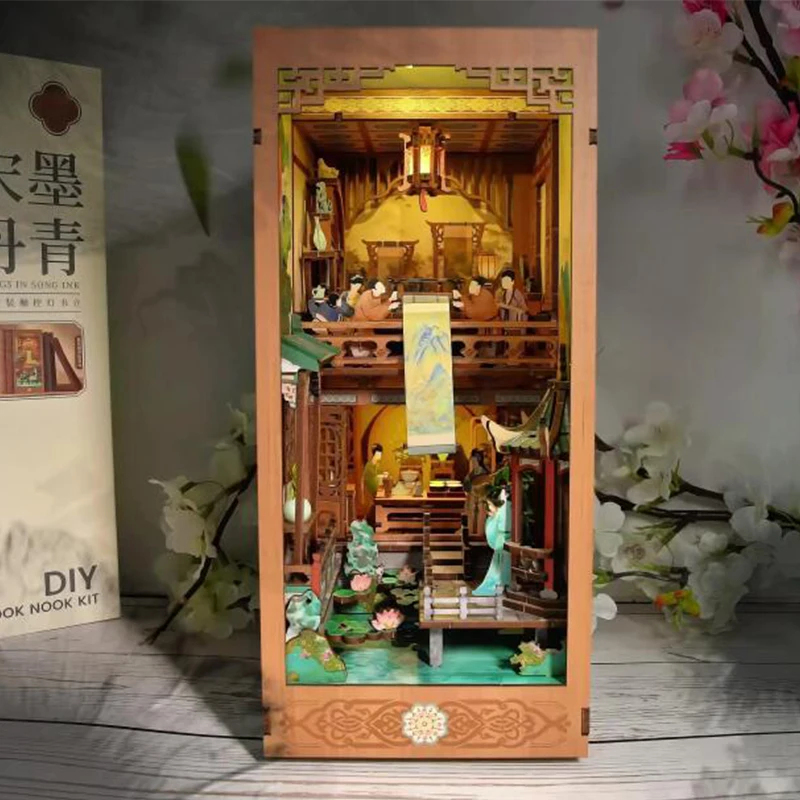 OUZEY Wooden Book Nook Shelf I - огляд і ціна Model Kit Glue