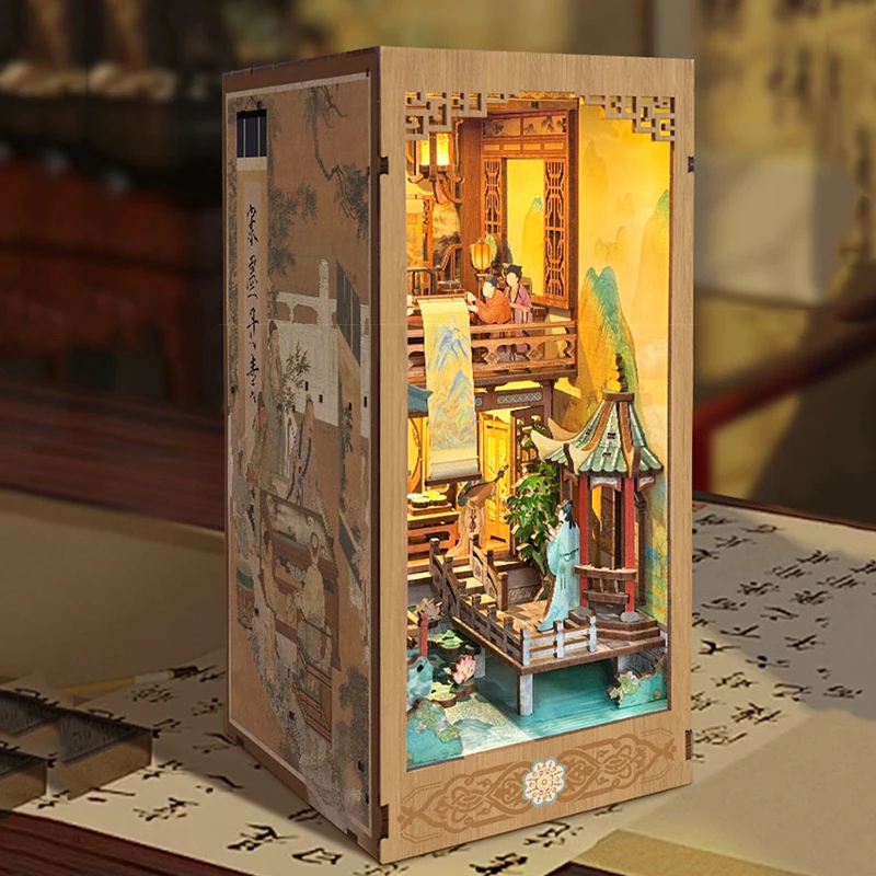 OUZEY Wooden Book Nook Shelf I - огляд і ціна Model Kit Glue
