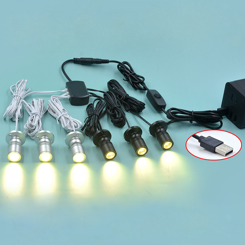 Dimmable USB 5V 1W LED Spot li - огляд і ціна Model Kit Display Case