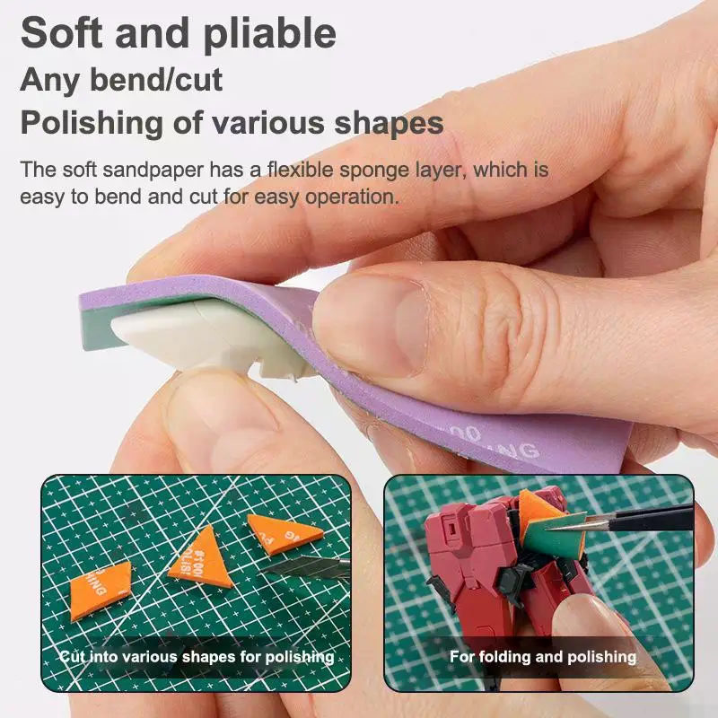 9Pcs MS-E400~1200 Semi-rigid S - огляд і ціна Sanding Stick Set