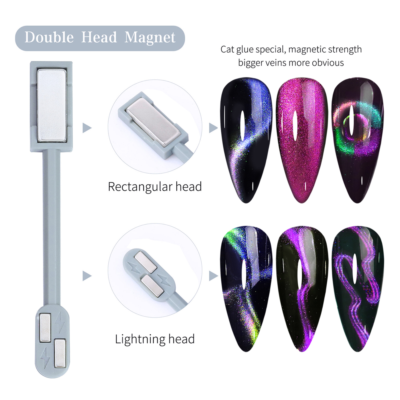 14pcs Cat Eye Nail Magnet Set  - огляд і ціна Sanding Stick Set