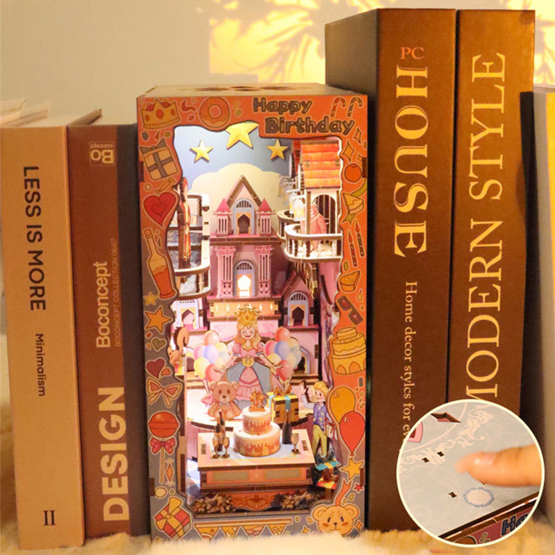 DIY Wooden Book Nook Shelf Ins - огляд і ціна Model Kit Glue